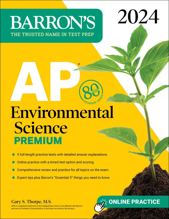 AP Environmental Science Premium, 2024: 5 Practice Tests +