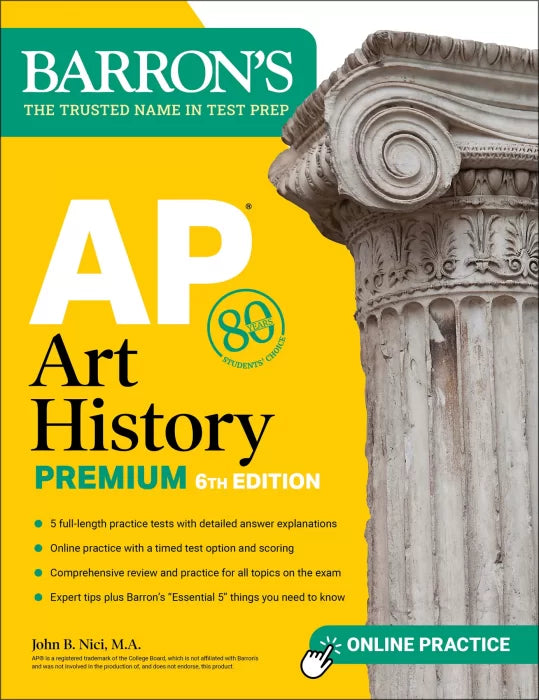 AP Art History Premium: 5 Practice Tests + Comprehensive Review