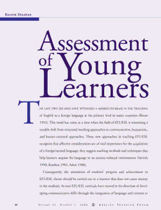 Assessment of young learners