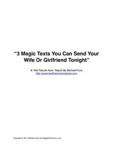 3 Magic Texts You Can Send Your Wife Or Girlfriend Tonight