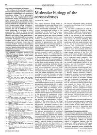 1983 Virology_ Molecular biology of the coronaviruses