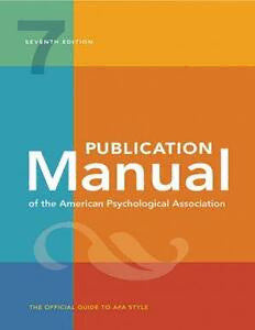 APA Publication Manual: 7th Edition