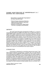 1993 [Advances in Experimental Medicine and Biology] Coronaviruses Volume 342 __ Further Characterization of Aminopeptid