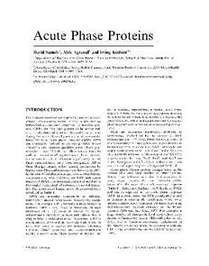 Acute Phase Proteins