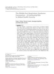 2016 [Advances in Experimental Medicine and Biology] __ The Middle East Respiratory Syndrome Coronavirus _ A Continuing