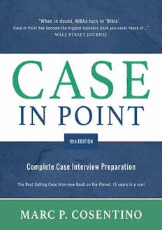 Case in Point 11th Edition: Complete Case Interview Preparation