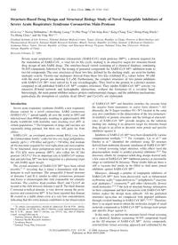 2006 Structure-Based Drug Design and Structural Biology Study of Novel Nonpeptide Inhibitors of Severe Acute Respiratory