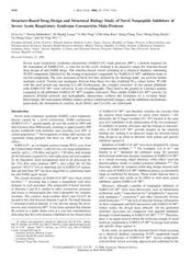 2006 Structure-Based Drug Design and Structural Biology Study of Novel Nonpeptide Inhibitors of Severe Acute Respiratory