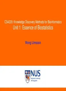 A Brief Introduction to Biostatistics