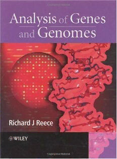 Analysis of Genes and Genomes