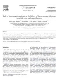 2008 Role of phosphorylation clusters in the biology of the coronavirus infectious bronchitis virus nucleocapsid protein