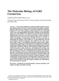 2007 The Molecular Biology of SARS Coronavirus