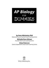 AP Biology for Dummies (ISBN - 0470224878)